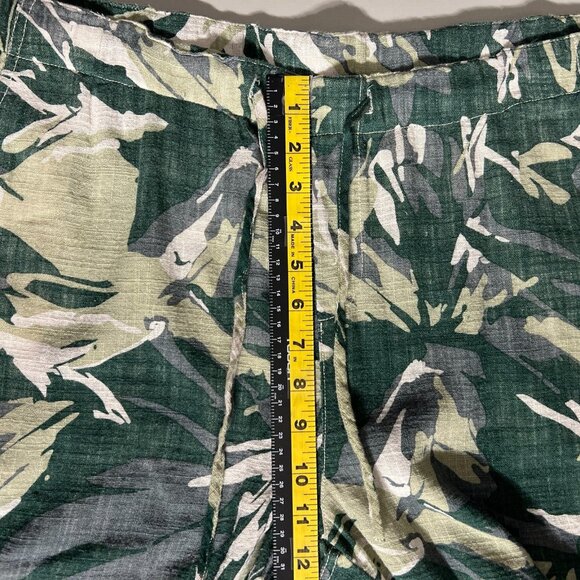 XCVI Wearables Shorts Womens‎ XL Green Camo Drawstring Cotton Pockets Casual - Picture 11 of 13